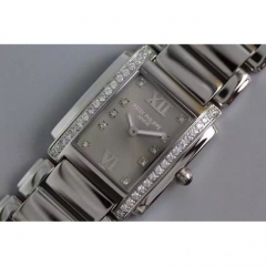 Patek Philippe Ladies Twenty-4 4910 Stainless Steel Gray Dial Sw