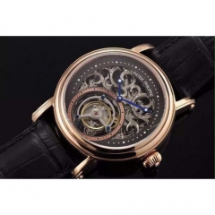 Patek Philippe Tourbillon Rose Gold Skeleton & Black Dial Sw