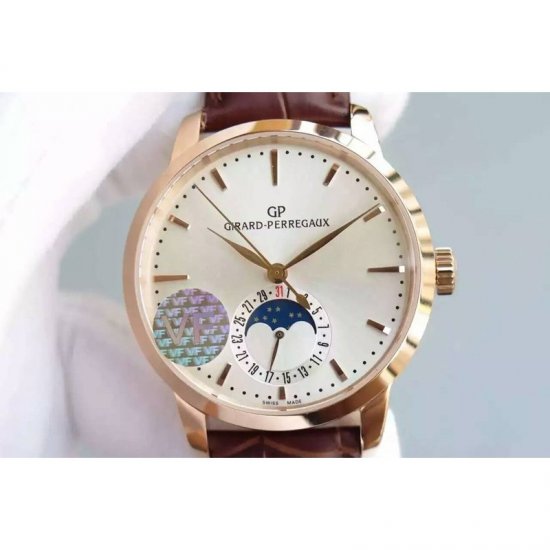 Girard Perregaux 1966 Rose Gold White Dial Swiss GP 033MO