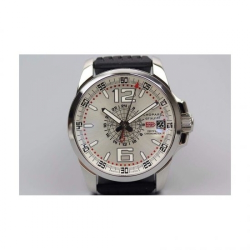 Chopard Mille Miglia GT XL GMT Stainless Steel Silver Dial Swiss