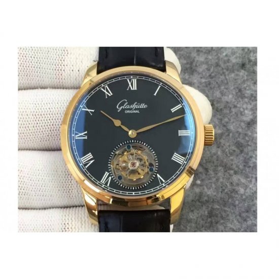 Glashutte Original Senator Excellence Tourbillon Yellow Gold Bla