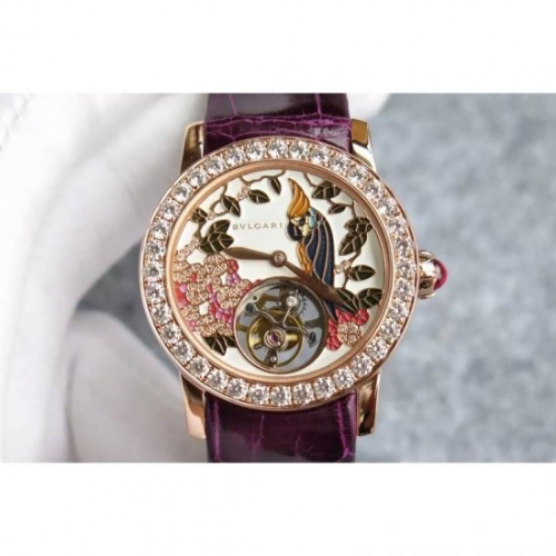 Bvlgari Il Giardino Tropicale Rose Gold & Diamonds Parrot Di