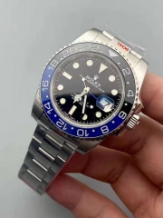 N Factory V11 Edition Labor. GMT Greenwich Black Circle and Blue Black Circle Upgrade. The use of 904L steel consistent with the original, integral ceramic ring forming and the same ring using the original oil pressure method. Brand new 3186 integrated mo