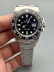 N Factory V11 Edition Labor. GMT Greenwich Black Circle and Blue Black Circle Upgrade. The use of 904L steel consistent with the original, integral ceramic ring forming and the same ring using the original oil pressure method. Brand new 3186 integrated mo