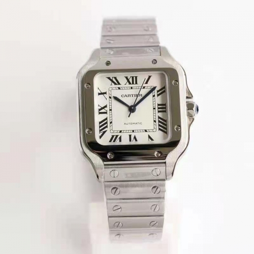 Card in the GF medium without calendar 】 【 Santos DE Cartier watches, 316 l stainless steel casing, carrying MIYOTA9015 automatic chain machine