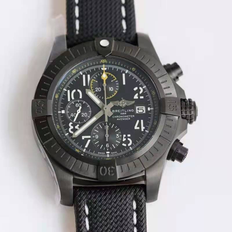 Spirit in one hundred - the avengers GF new 】 【 timing wrist watch 45 Night Mission edition (Avenger Chronograph 45 Night Mission) will be superior accuracy and strong Asia7750 movement into a lightweight case. Using solid diamond-like (DLC) coating on ti