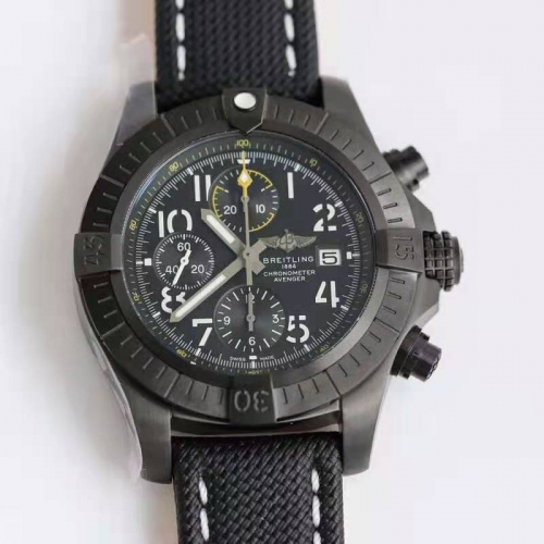 Spirit in one hundred - the avengers GF new 】 【 timing wrist watch 45 Night Mission edition (Avenger Chronograph 45 Night Mission) will be superior accuracy and strong Asia7750 movement into a lightweight case. Using solid diamond-like (DLC) coating on ti