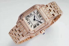 AC designed for elegant lady's extraordinary masterpiece - Cartier cheetah drill series full of ms mechanical watches