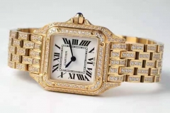 AC designed for elegant lady's extraordinary masterpiece - Cartier cheetah drill series full of ms mechanical watches