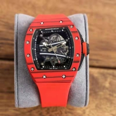 Richard Howard miller Richard Mille Full carbon fiber series after the engraving watchcase and bottom cover to adopt high-density NTPT @ carbon fiber material of carbon fiber on both sides of the tank bottom and titanium watchcase table to adopt synchrono