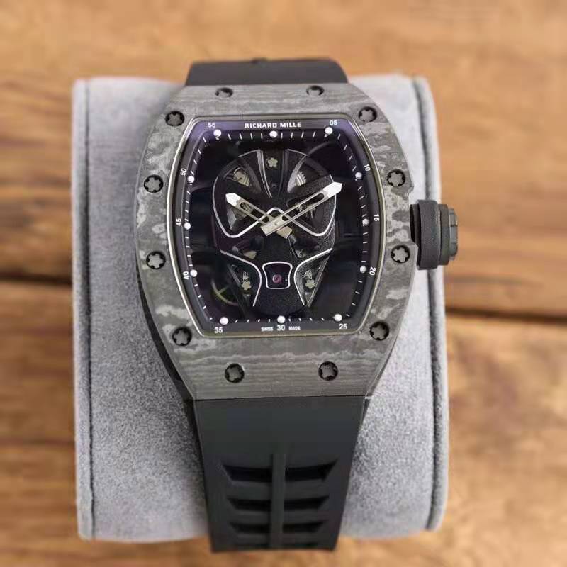 Richard Howard miller Richard Mille skull with a latest imported mechanical movement more highlights the wrist movement style through the anti glare xin table mirror is visible to the suspension of hollow out movement its bold personality domineering dazz