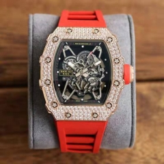 Richard Howard miller Richard Mille skull with a latest imported mechanical movement more highlights the wrist movement style through the anti glare xin table mirror is visible to the suspension of hollow out movement its bold personality domineering dazz