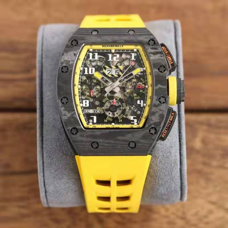 Richard Howard miller Richard Mille Full carbon fiber series after the engraving watchcase and bottom cover to adopt high-density NTPT @ carbon fiber material of carbon fiber on both sides of the tank bottom and titanium watchcase table to adopt synchrono