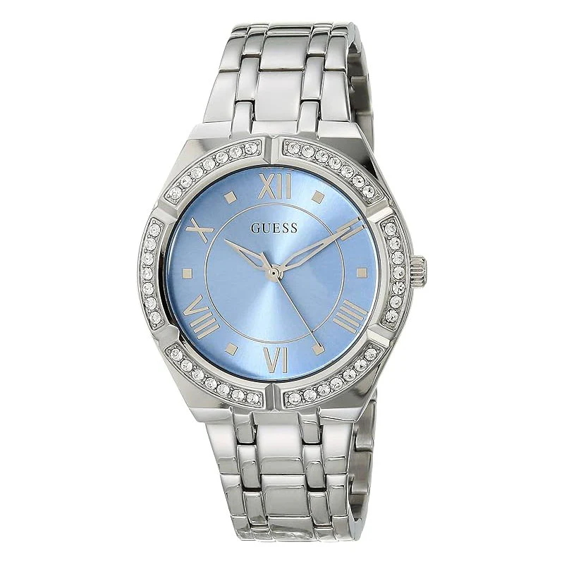 Silver Tone Cosmo Blue Dial Women's Watch GW0033L5