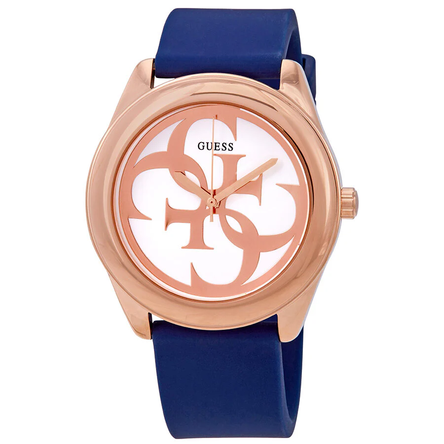 Twist Silver Dial Blue Silicone Ladies Watch W0911L6