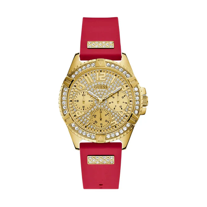 GW0045L2 Frontier Red Silicone Strap Women's Watch