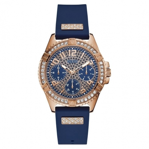 Blue/Crysal Pave Dial Ladies Multifunction Watch W1160L