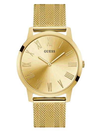 Gold Tone Mesh Bracelet Men's Watch W1263G2