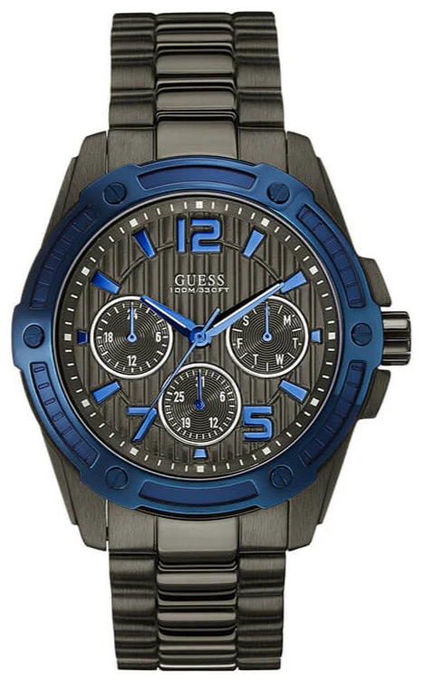 Multi-function Black Dial Men's Watch W0601G1