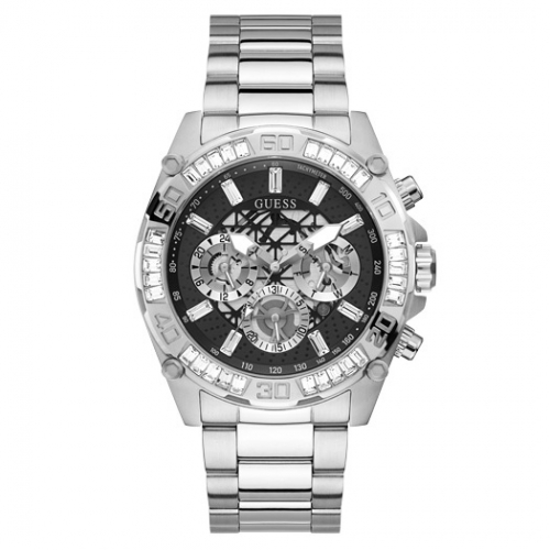 Black & Silver-Tone Multifunction Watch GW0390G1