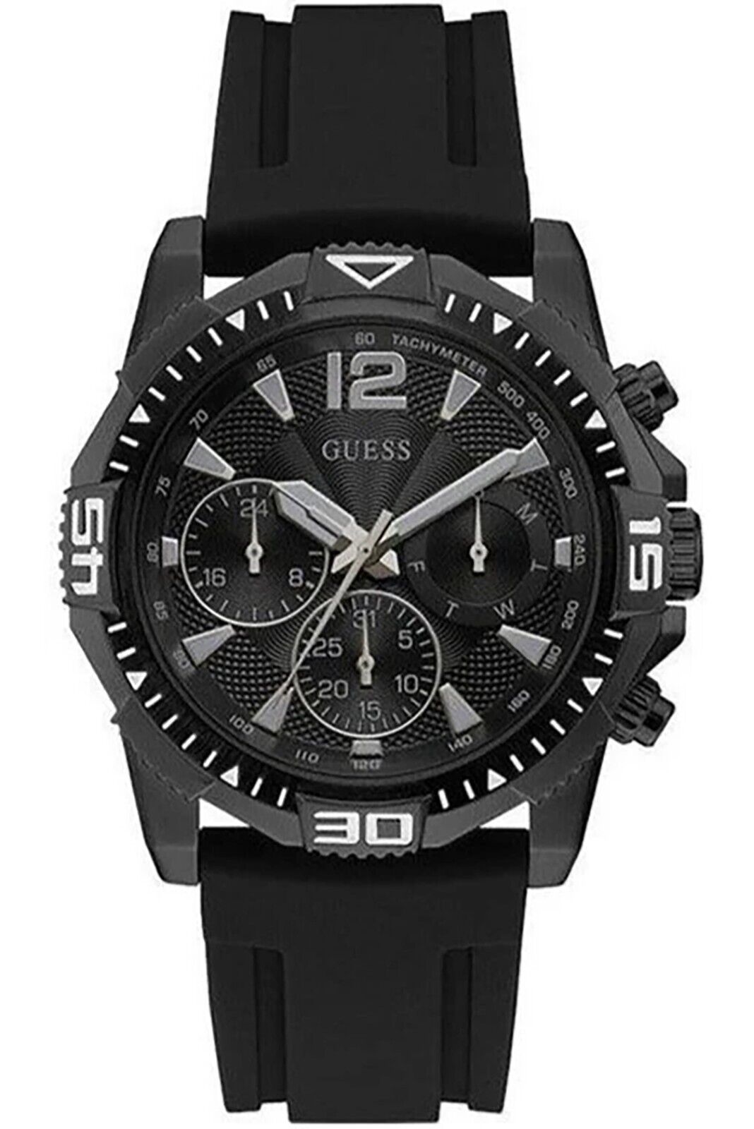 GW0211G3,Men's Multi-function,Steel Case,Silicone Strap,Black Dial,50m WR