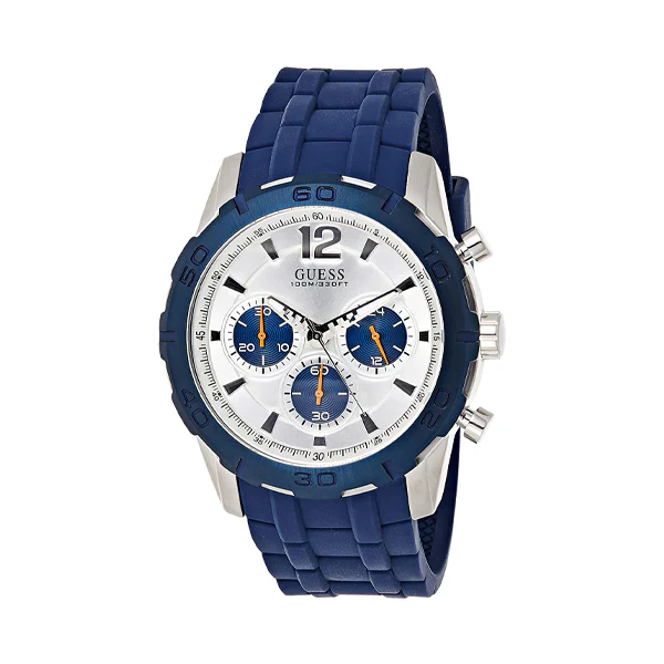 45mm Steel Chronograph Silver Dial Mens Quartz Watch W0864G6