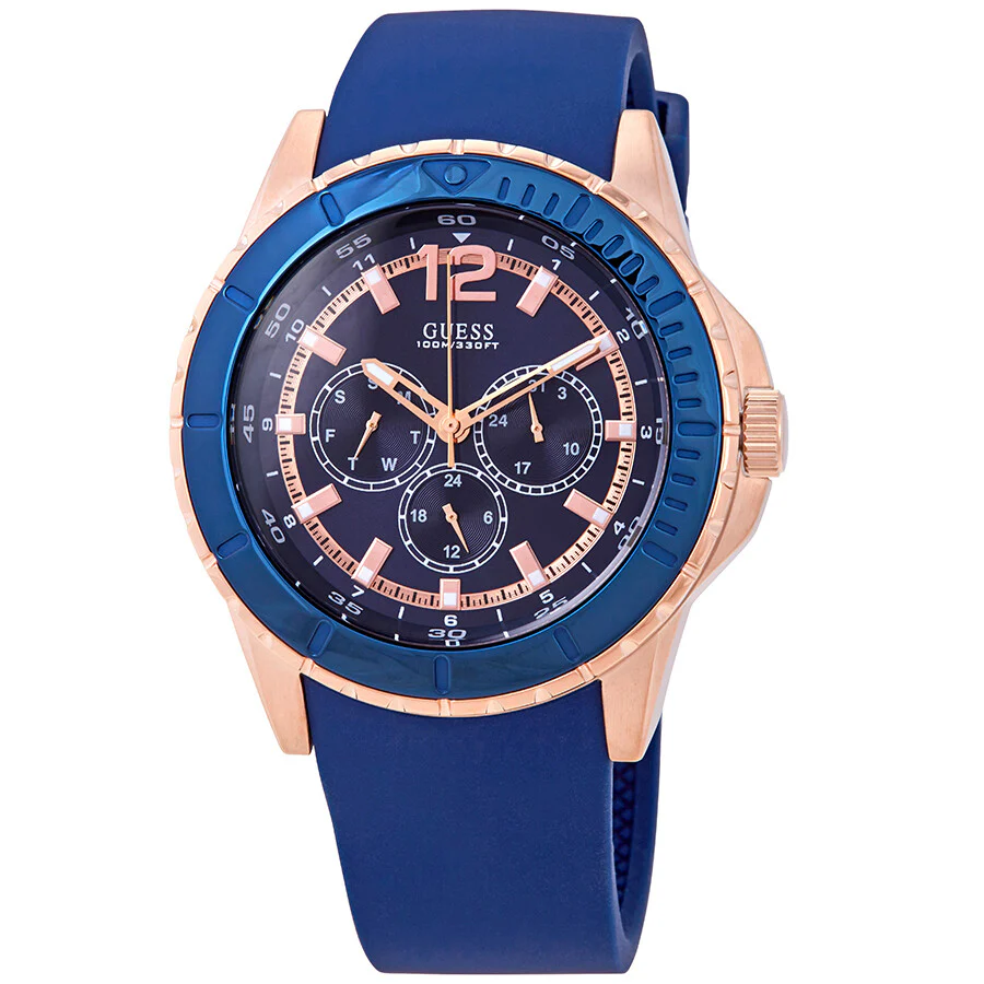 Blue Dial Blue Silicone Men's Watch W0485G1