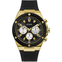 Mens Black Gold Tone Multi-function Watch - GW0057G1