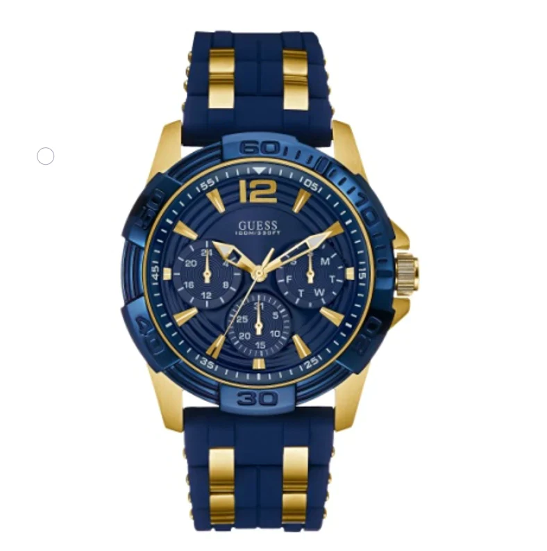 Black Silicon Strap Men's Watch W0366G6