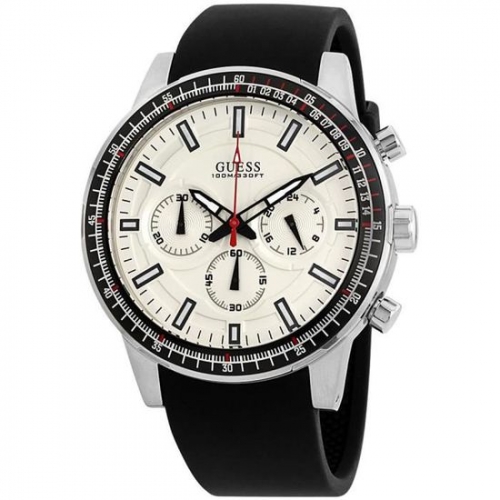 White Dial Silicon Strap Men's Watch W0802G1