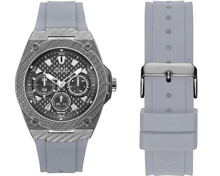 Men's Analog Quartz Gray Rubber Strap Round Quartz W1048G1 Watch