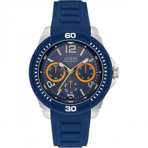 Day-Date Steel Blue Dial Mens Quartz Watch W0967G2