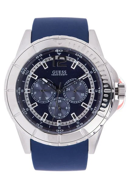 Blue Silicon Strap Men's Watch W0485G3