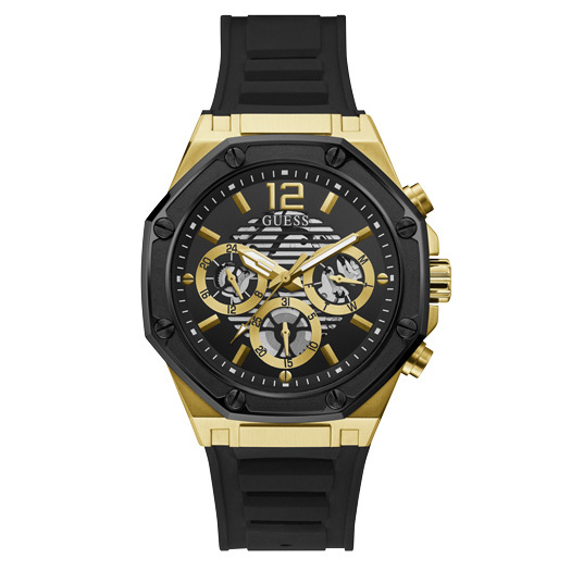 Gold-Tone & Black Watch GW0263G1