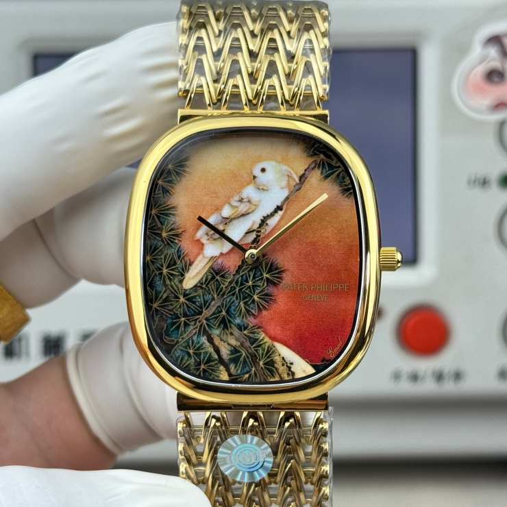 Patek philippe golden eillipse 5738/51g-001 9015