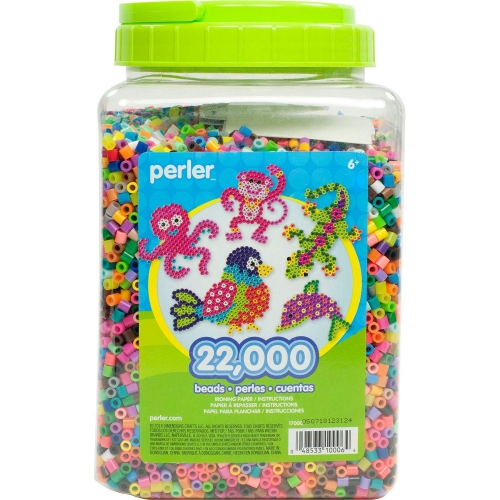 Perler color plastic beads 22000 Count Bead Jar