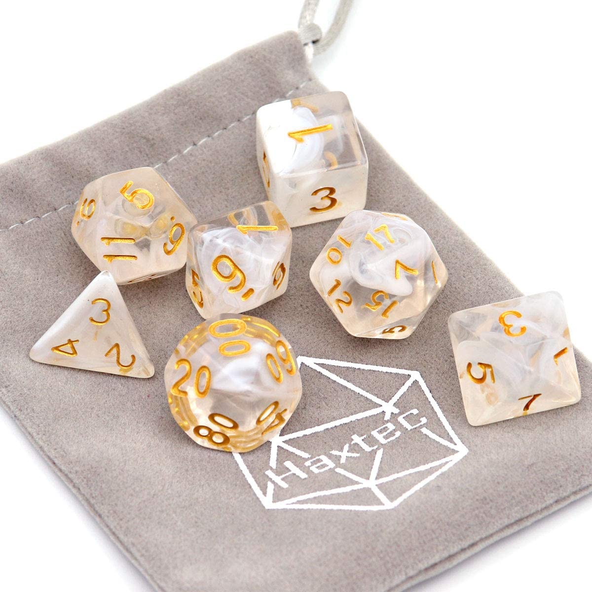 Haxtec Nebula DND Dice Set 7PCS Polyhedral D&D Dice for Roleplaying