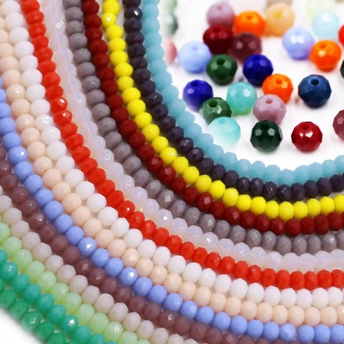 Mixed Color Wholesale Porcelain Crystal Glass Beads Strand Spacer Beads(15 Colors,2100pcs)