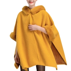 Mulheres elegante manto casaco de lã de cashmere nupcial casaco xale capa