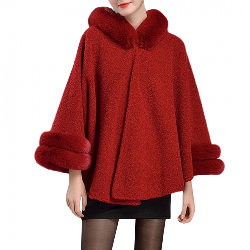 Abrigo de capa de mezcla de lana suave para mujer, abrigo de chaqueta de invierno KAXIDY Outwear Warm Tops