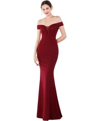 KAXIDY Damen Kleider Langes Cocktailkleid Abendkleid Brautjungfernkleid