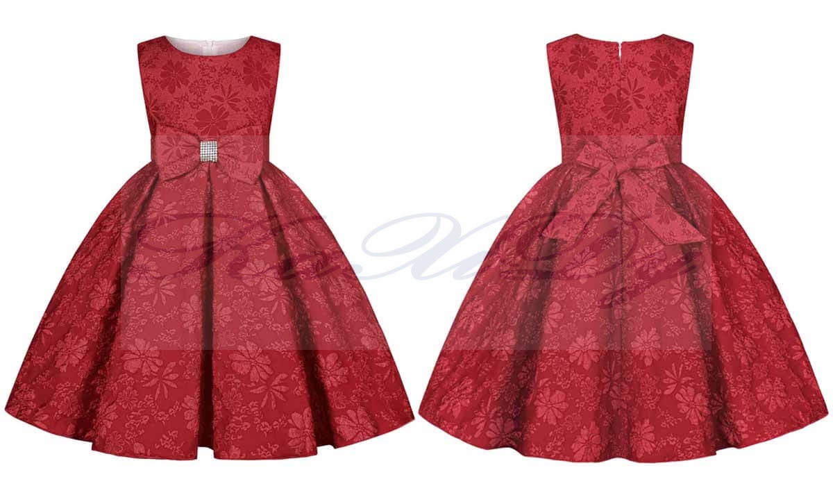 vestito ragazze rosso