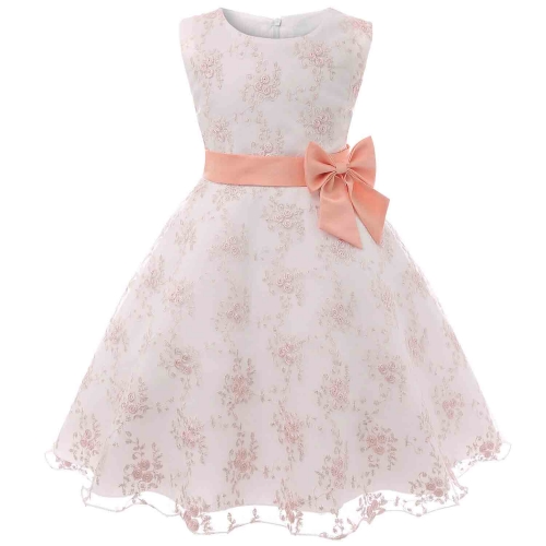 KAXIDY Mädchenkleider, florales Kinder-Tutu-Kleid, Mädchen-Geburtstagskleid, Festzugskleider, Partykleid