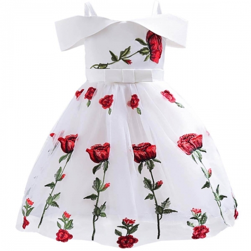 KAXIDY Платья для девочек Вечернее платье с цветочным узором для девочек Детское бальное платье подружки невесты