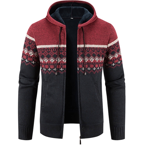 KAXIDY Hommes tricoté manteau automne hiver Cardigans tricoté pull veste