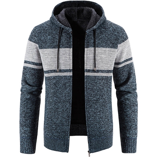 KAXIDY Cardigans pour hommes pull tricoté mince manteau tricoté d'hiver