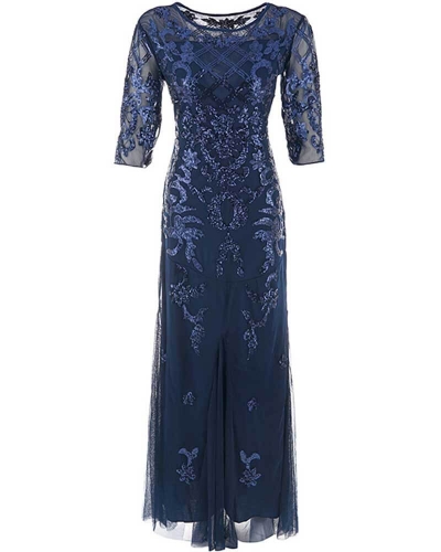 KAXIDY Robes femmes robe Ggatsby paillettes embellies longue robe cocktail