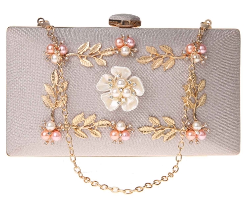 KAXIDY Women's Evening Bags Floral Bridal Clutches Wedding Handbags