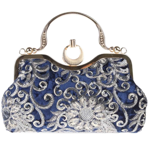 KAXIDY Womens Evening Bags Vintage Sequin Embroidery Clutch Evening Purse