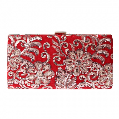 KAXIDY Damen Abendtasche Party Clutch Blumenmuster Hochzeitstaschen